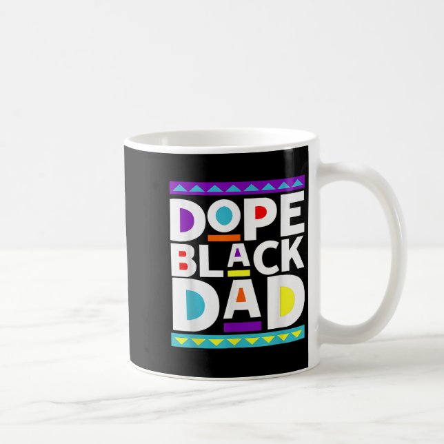 Black Dad New Dad Fathers Day Gift African America Kaffemugg (Höger)