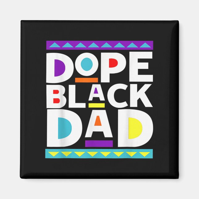 Black Dad New Dad Fathers Day Gift African America Magnet (Framsidan)