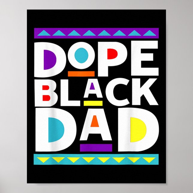 Black Dad New Dad Fathers Day Gift African America Poster (Framsidan)