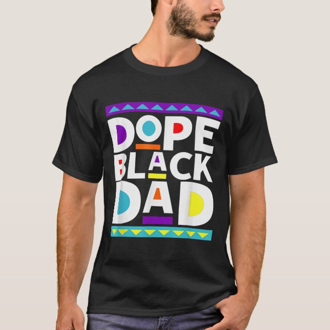 Black Dad New Dad Fathers Day Gift African America T Shirt (Framsida)