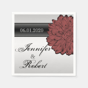 Black Dahlia Posh Bröllop Napkins Pappersservett