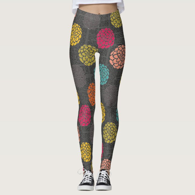 Black Dahlias Leggings (Framsida)