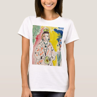 bläck, dam, fantasi t shirt