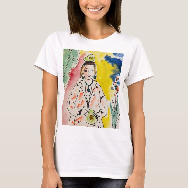 bläck, dam, fantasi t shirt (Framsida)