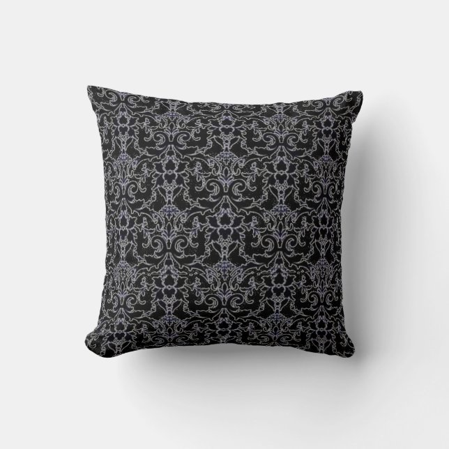 Black Damask American MoJo Pillow Kudde (Framsida)