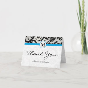 Black Damask Aqua Hawaiian Surfa Tack Kort