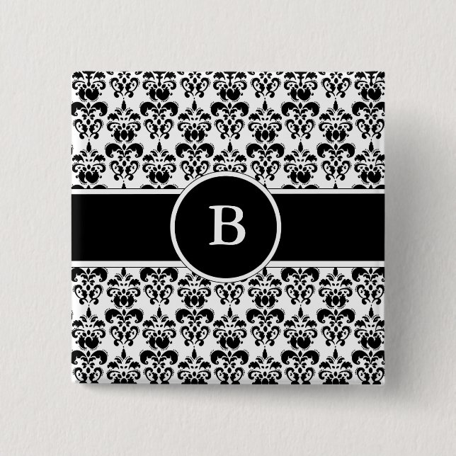 Black Damask Knapp (Framsida)