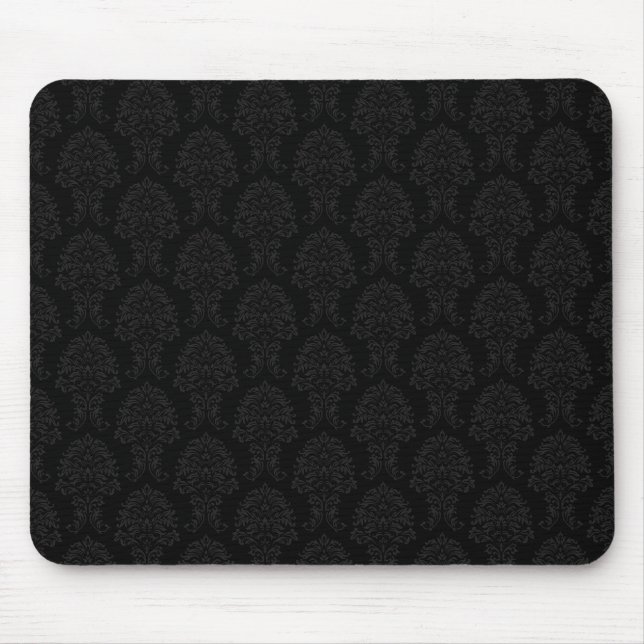 Black Damask Pattern Musmatta (Framsidan)