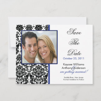 Black Damask Photo Spara datum meddelande