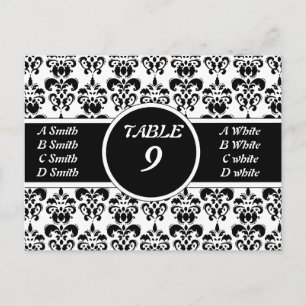 Black Damask Vykort