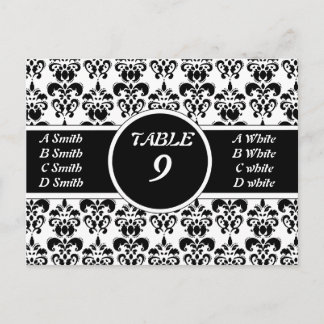 Black Damask Vykort