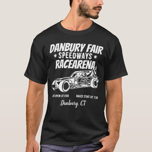 Black Danbury Fair Racearena Speedway 1-Sided Tee! T Shirt (Framsida)