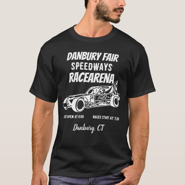 Black Danbury Fair Racearena Speedway 1-Sided Tee! T Shirt (Framsida)
