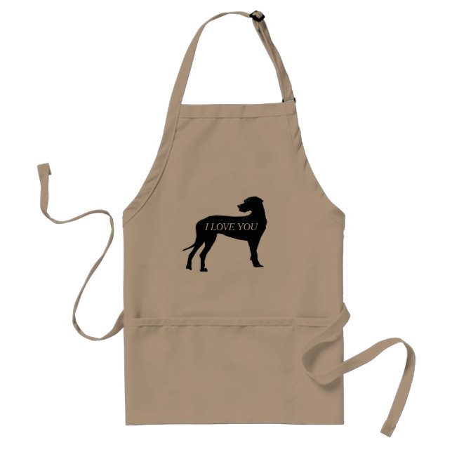 Black Dane Hund Ringer Combo MuStandard Apron Förkläde (Framsidan)