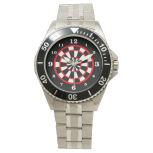 Black Dartboard Stil numrerad Armbandsur