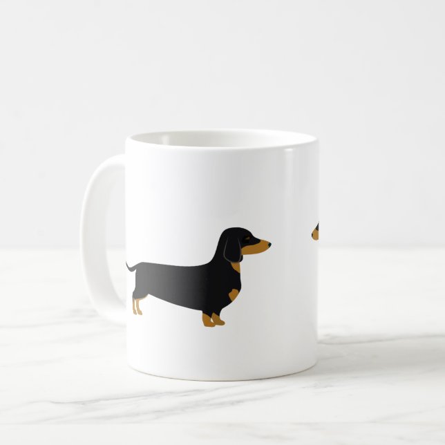 Black Daschund Mugg (Framsida vänster)