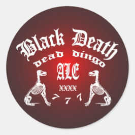 Black Death 777 - Dead Dingo Ale Runt Klistermärke