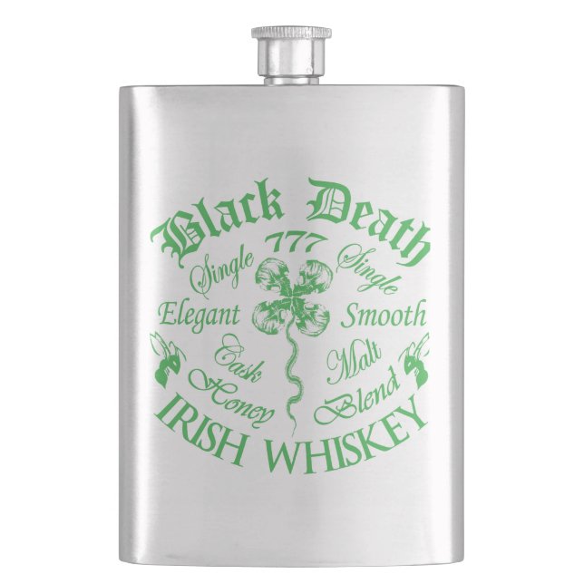 Black Death 777 - honey Irish Whiskey - Stainless Fickplunta (Framsidan)