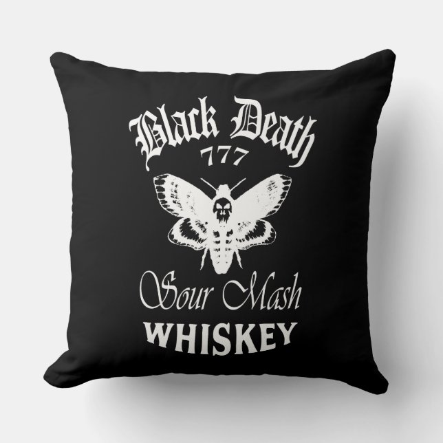 Black Death 777 - Plague Whiskey - Pillow Kudde (Framsida)
