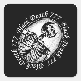 Black Death 777-Tretton Fyrkantigt Klistermärke