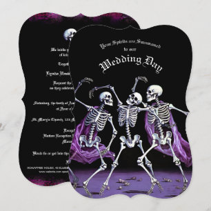 Black Death Dancing Skeletons Halloween Bröllop