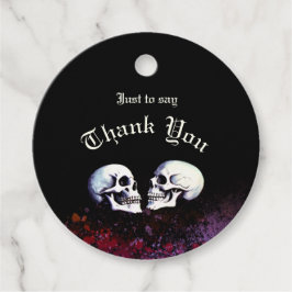 Black Death Dancing Skeletons Halloween Gåvor Etiketter