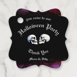Black Death Dancing Skeletons Halloween Gåvor Etiketter