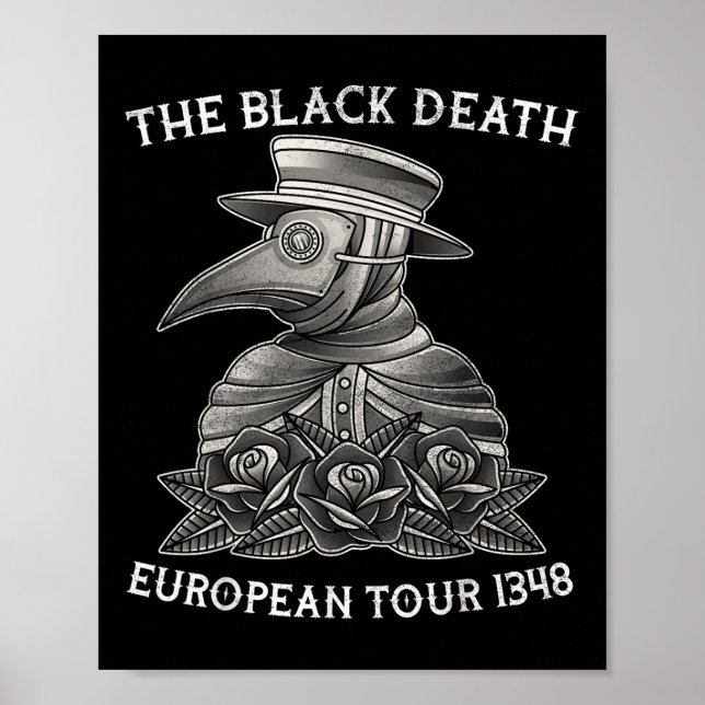 Black Death, European Tour 18, Plague Doktor, Tatt Poster (Framsidan)