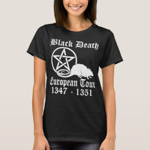 Black Death European Tour Funny Band Tour History T Shirt
