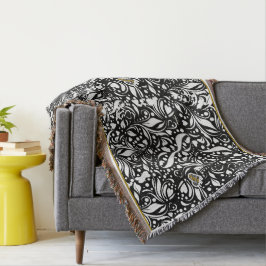 Black Decorative Throw Blanket Life-offert Filt