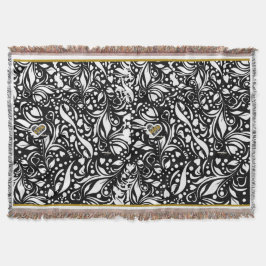 Black Decorative Throw Blanket Life-offert Filt