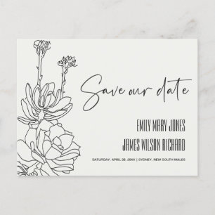 BLACK DESERT CACTI SUCCULENT SKETCH SPARA DATUM MEDDELANDE VYKORT