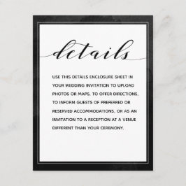 Black Details-hölje för swash Calligraphy Lakan Tilläggskort