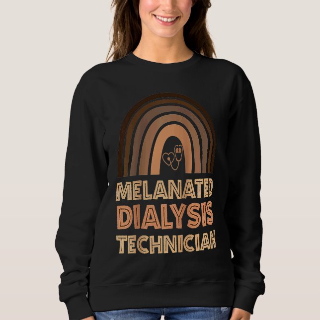 Black Dialysis Technician Melanated Woman Black Hi T Shirt (Framsida)