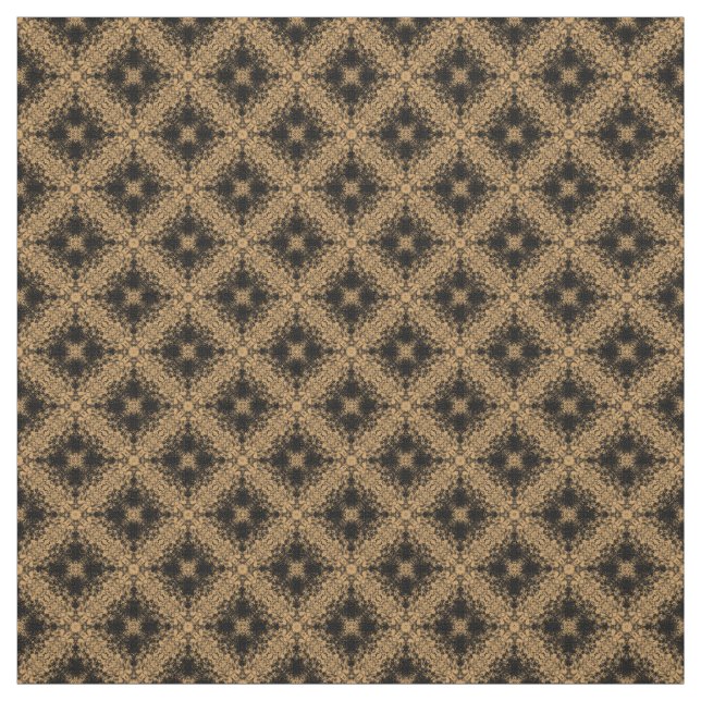 Black Diamond Burst på Golden Tan Mönster Tyg (Provkarta)