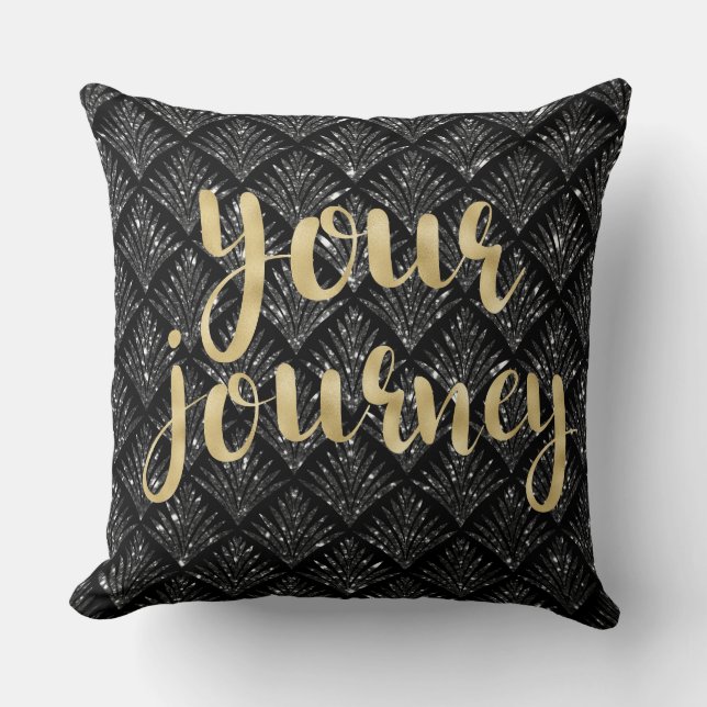 Black Diamond Guld Brev Din resa Pillow Kudde (Framsida)