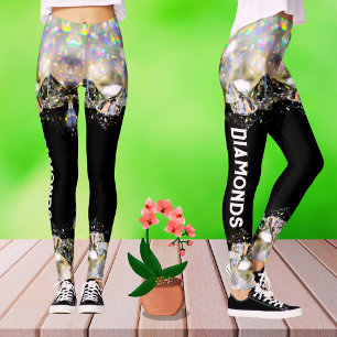 Black Diamond Modern Trendig Mode Sport Template Leggings
