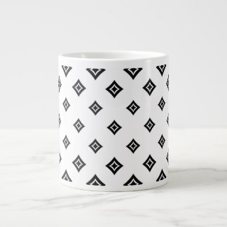 Black Diamond Patterned Polka Jumbo Mugg