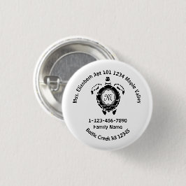 Black Diamond Sea Turtle Borttappad Family Adress Knapp