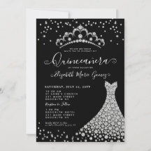 Black Diamond Silver Gnistra Tiara Quinceanera