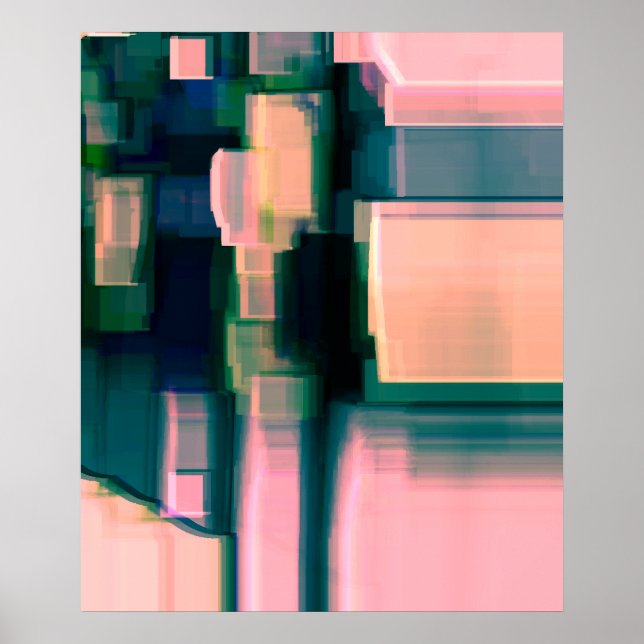 "Bläck" Digital Abstrakt Art Poster (Framsidan)