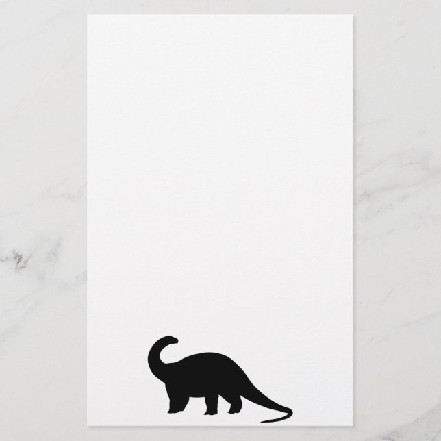 Black Dinosaur Brevpapper (Framsida)
