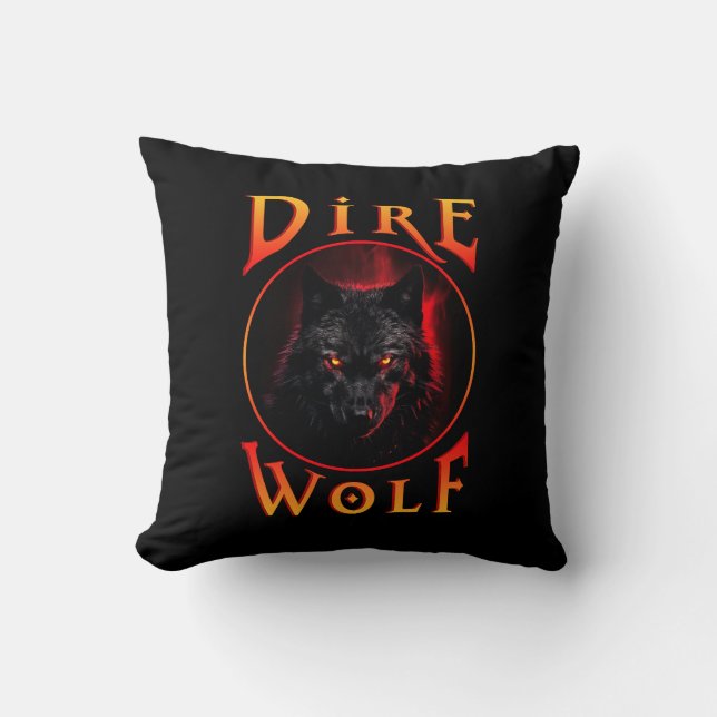 Black Dire varg Reunion Kudde (Framsida)