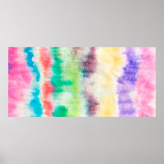 Black Dirty Art Paint. Shibori Mönster. Rosa-pense Poster (Framsidan)