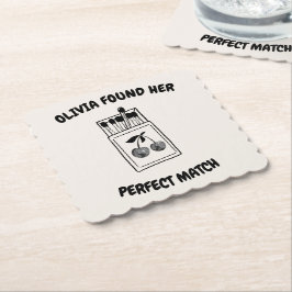 Black Disco Cherry Perfekt Match Bachelorette Underlägg Papper