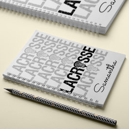 Black Distress Lacrosse Ord Anteckningsbok