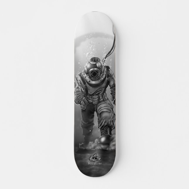 Black Diver Old School Skateboard Bräda 21,6 Cm (Framsida)