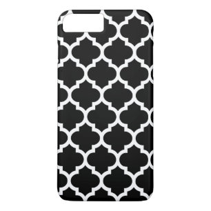 Black DIY BG White Moroccan Quatrefoil #5