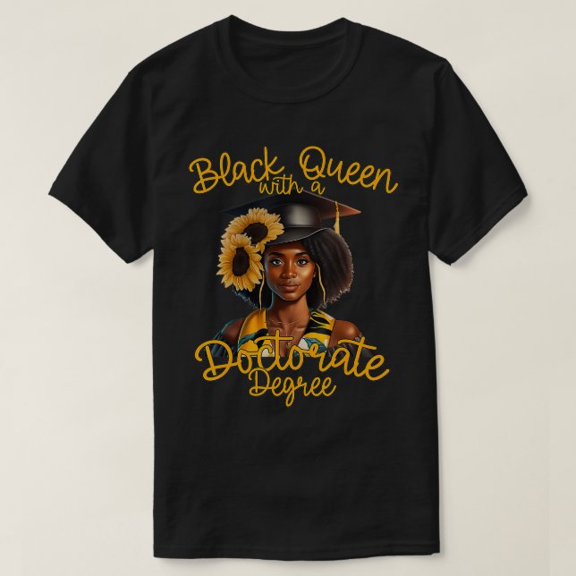 Black Doctorate Degree Studenten African American T Shirt (Design framsida)