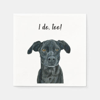 Black Dog Custom Cocktail Napkin Pappersservett